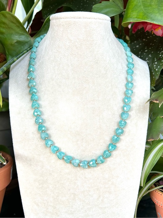 Handmade Jewelry - Amazonite heart necklace